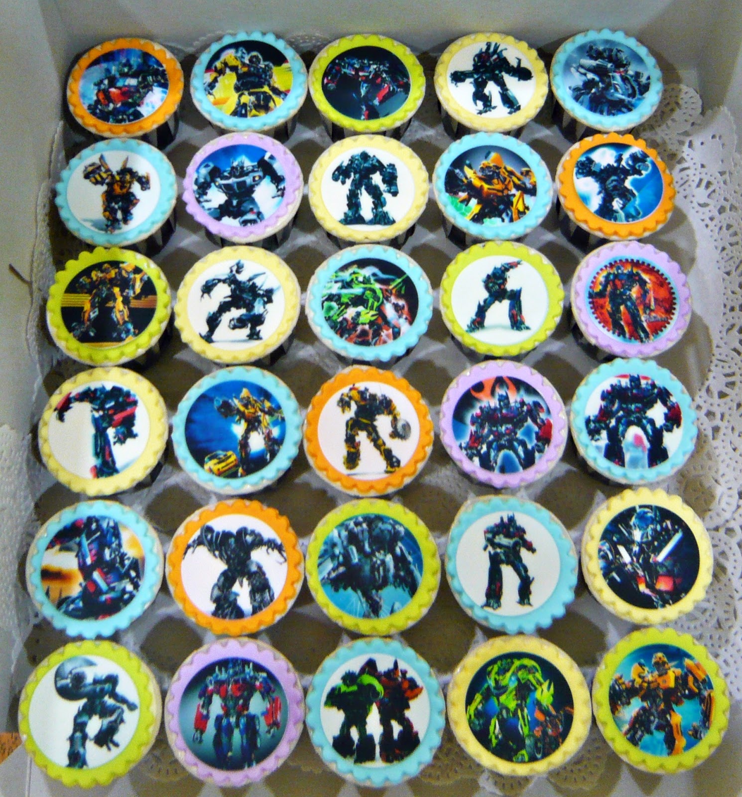 Jenn Cupcakes & Muffins Transformers Image Cupcakes