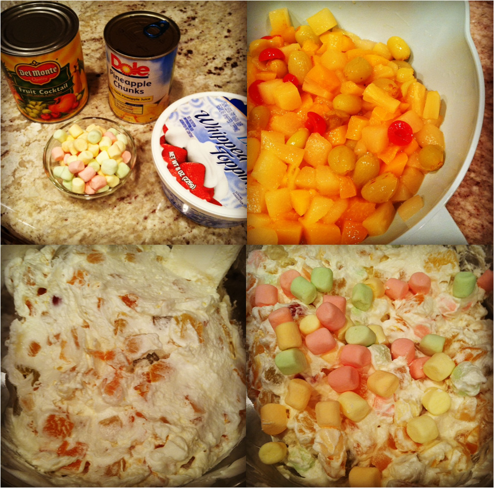 fruit cocktail salad with cool whip