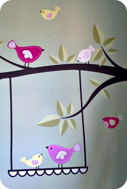 Enchanted Interiors Swinging Birds Stickers on the wall