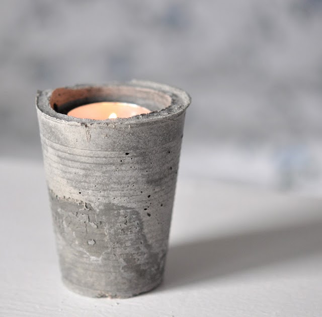 peppermags DIY Concrete Votive Candle Holder