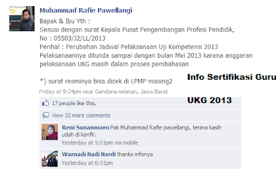 Info Sertifikasi Guru: Uji Kompetensi Guru (UKG) 2013