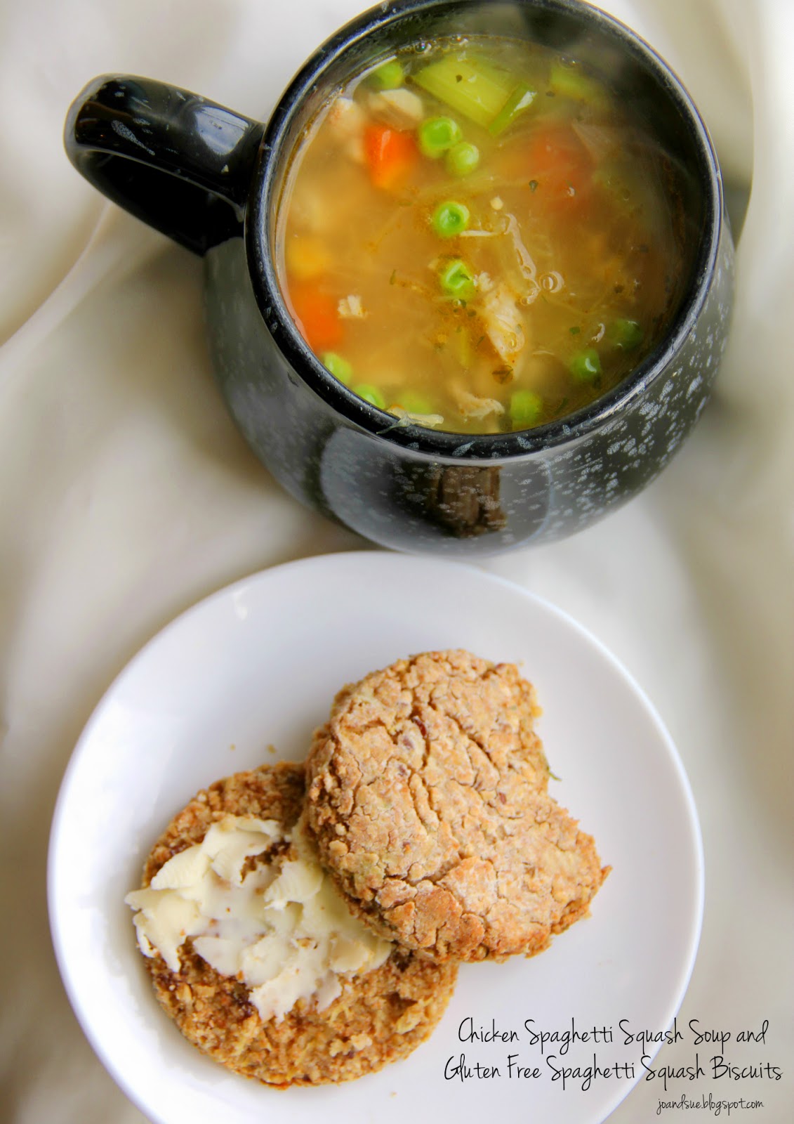 Jo and Sue Chicken Spaghetti Squash Soup and Gluten Free Spaghetti