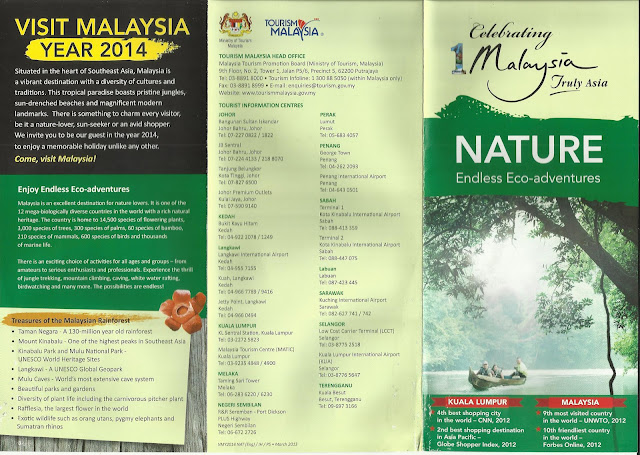 Nature Endless Eco-adventures Malaysia - Leaflet