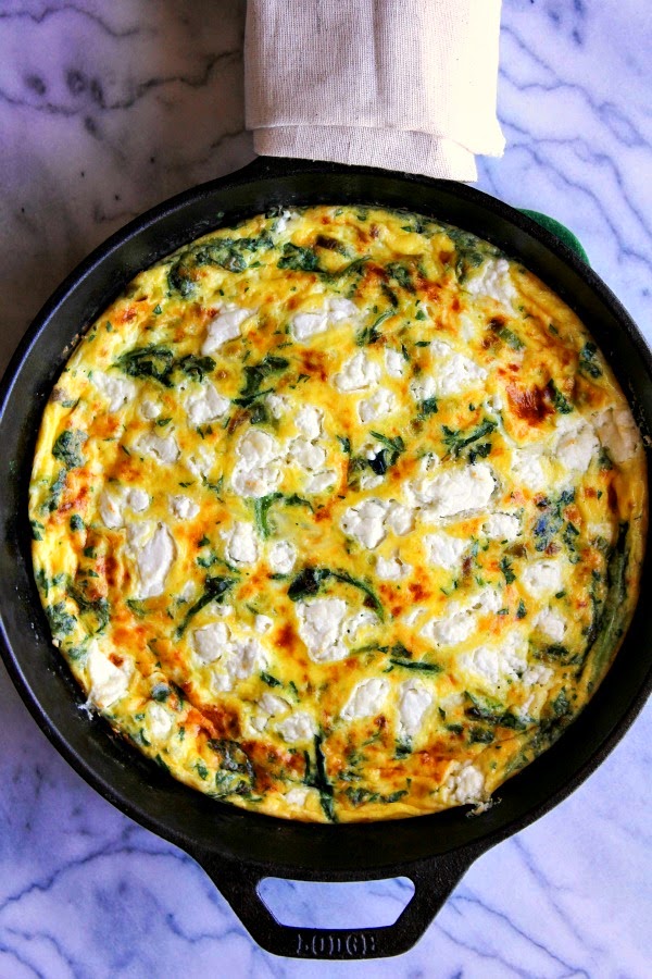 Leek, Arugula and Goat Cheese Frittata