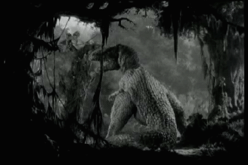 Image result for king kong swamp dinosaurs  1933 gif