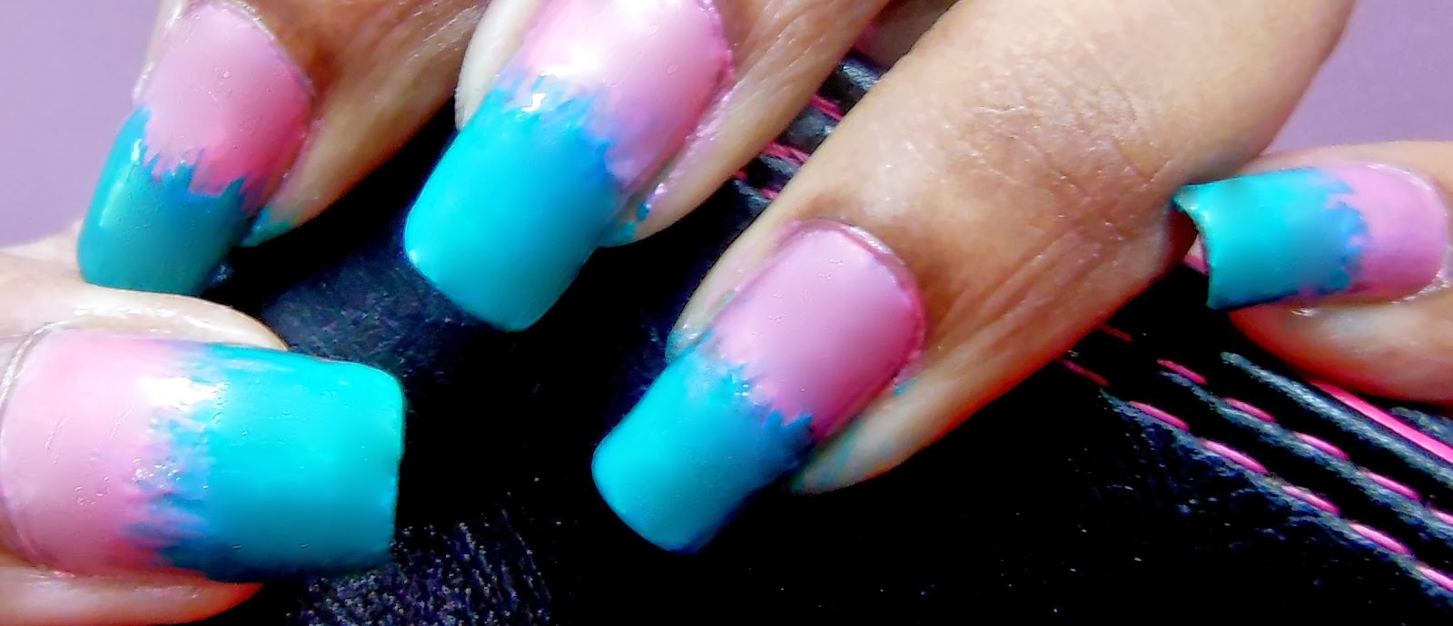 Fashionable n Chic Half and half nail art