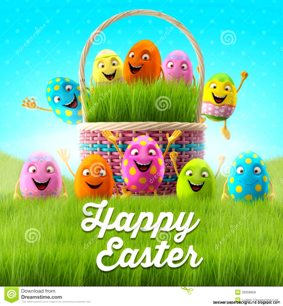 Happy Easter Eggs Merry 3D Set Spring Series Happy Cartoon Happy Easter Eggs Merry 3D Set Spring Series Happy Cartoon