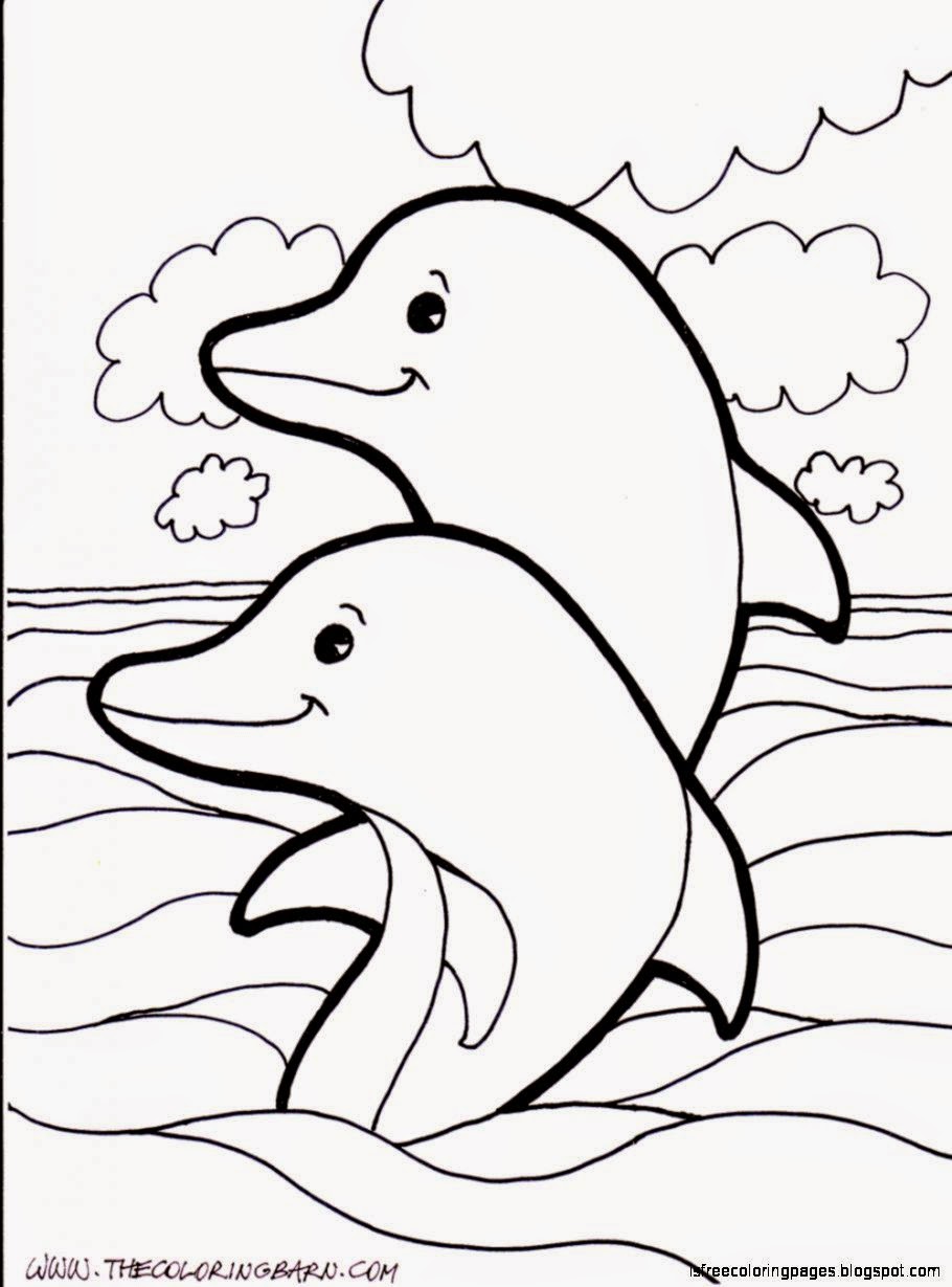 Dolphins Coloring Pages | Free Coloring Pages