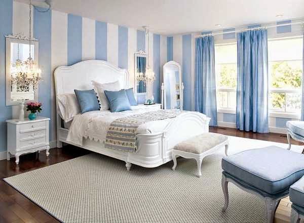 الألوان المناسبة لغرفة النوم الأزرق الفاتح