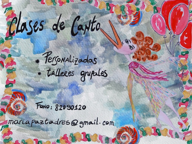 Flyer Clases de Canto, Chile 2011