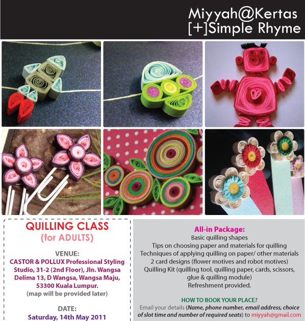 MiyyahKertas Quilling Class Poster