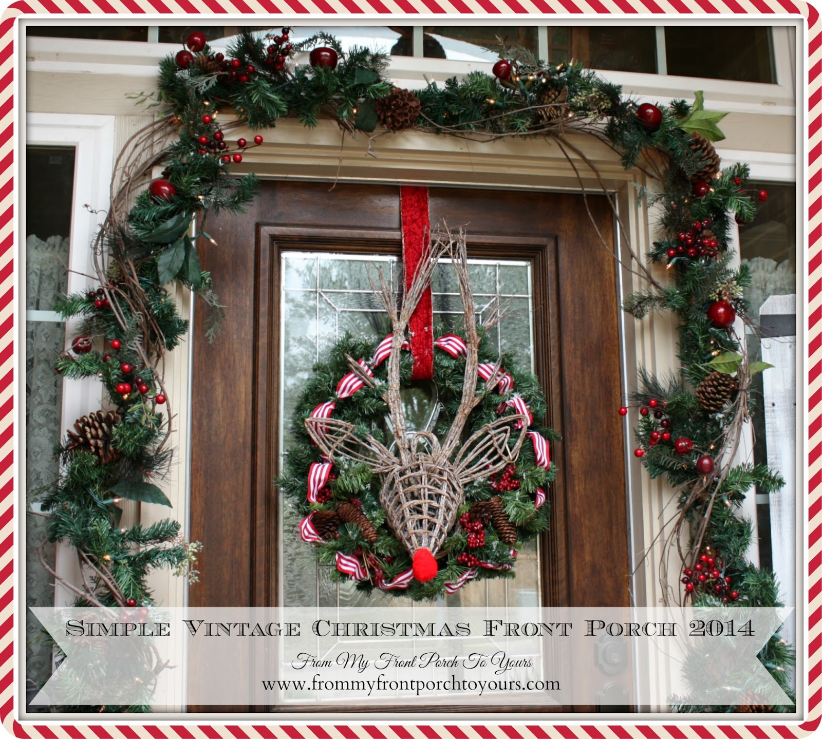 Christmas Front Porch from my front porch to yours: simple vintage christmas front porch Christmas Front Porch from my front porch to yours: simple vintage christmas front porch