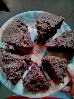 Eggless Chocolate cake made in Pressure Cooker