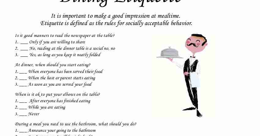 Empowered By THEM: Dining Etiquette