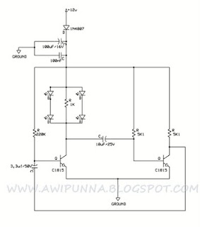 skema lampu led kilat