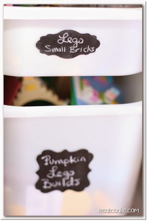 Chalkboard Labels for Organized Toy Storage