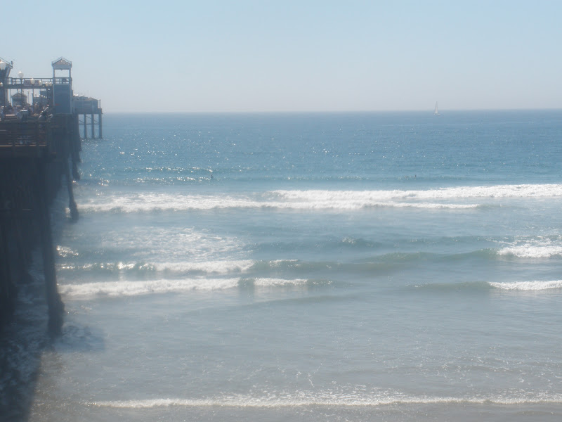 Lone Ocean Swimmer, Oceanside, CA Hot Weather for Oceanside! 108 at My