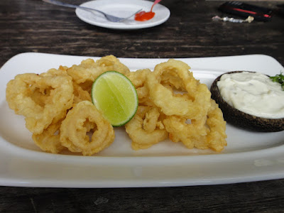 Fried Calamari at Warung Wahaha Kuta Bali Indonesia