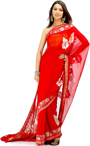 indian wedding backless blouse sari design - indian wedding saris designs pics