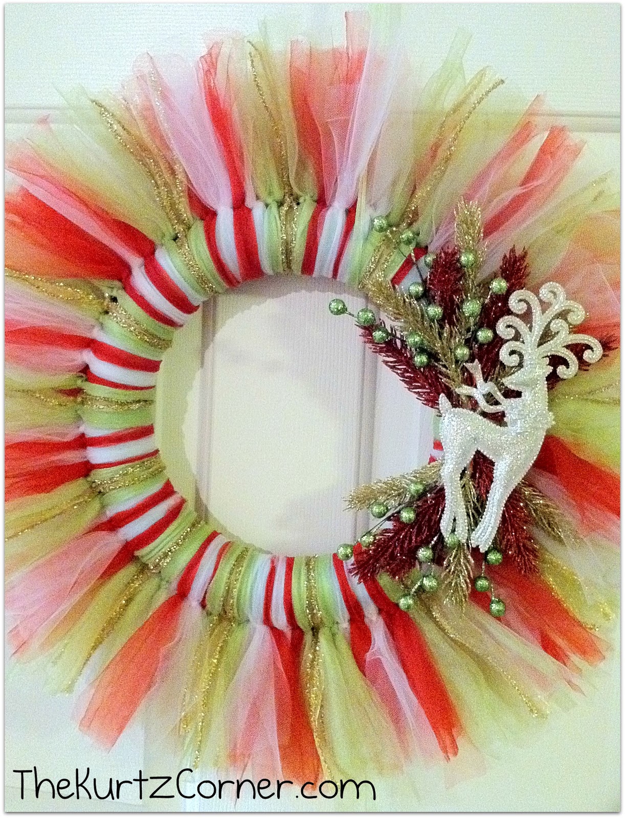 The Kurtz Corner Tulle Christmas Wreath It's so FLUFFY!!!