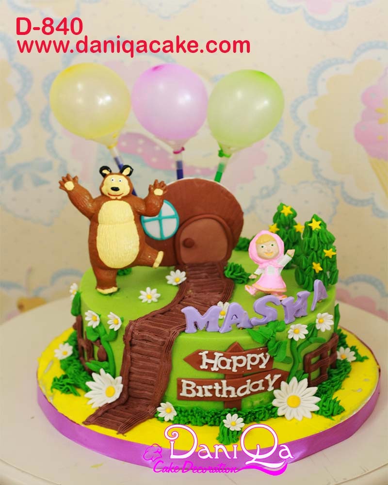 DaniQa Cake and Snack: Masha and the Bear Birthday Cake