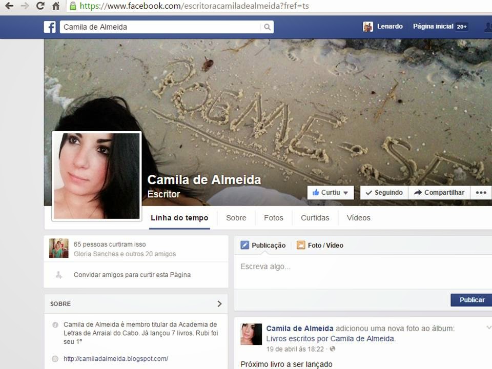 Camila de Almeida no Facebook
