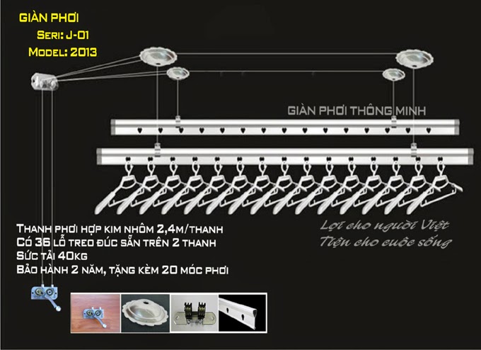 Giàn phơi thông minh nâng cao chất lượng cuộc sống cho gia đình bạn