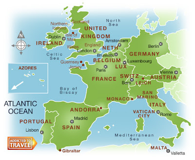 Kartta Länsi-Euroopan Kuva