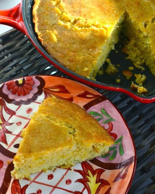 A Southern Soul Cheese & Green Chile Cornbread