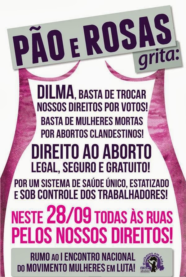 Pão e Rosas rumo ao I Encontro Nacional do Movimento Mulheres em Luta!