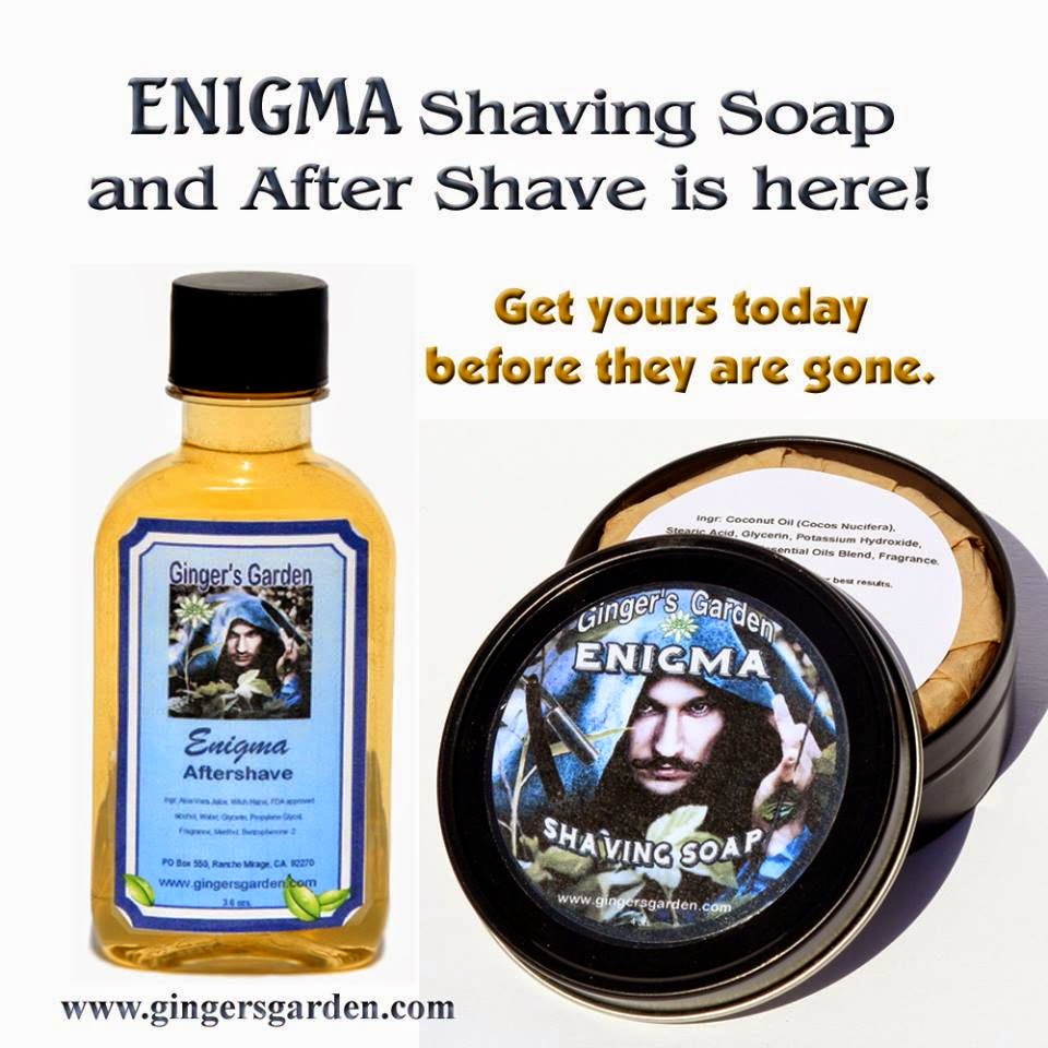Ginger's Garden Handmade Artisan Soap Enigma Natural Shaving Soap and