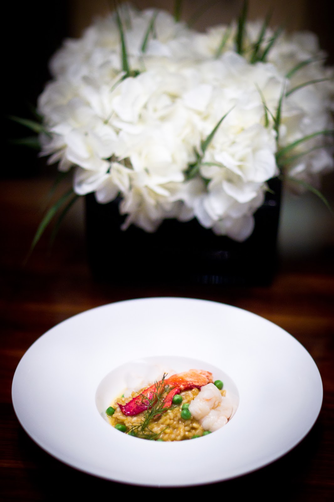 My Family Table Sous Vide Lobster Risotto and Tarragon Foam