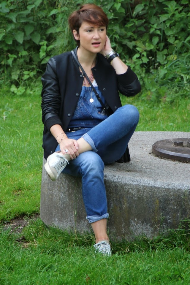 salopette, jean, denim, pull and bear, zara, teddy, celine, golden goose, celine, trio bag, juste juliette, blog mode lille, fashion blogger