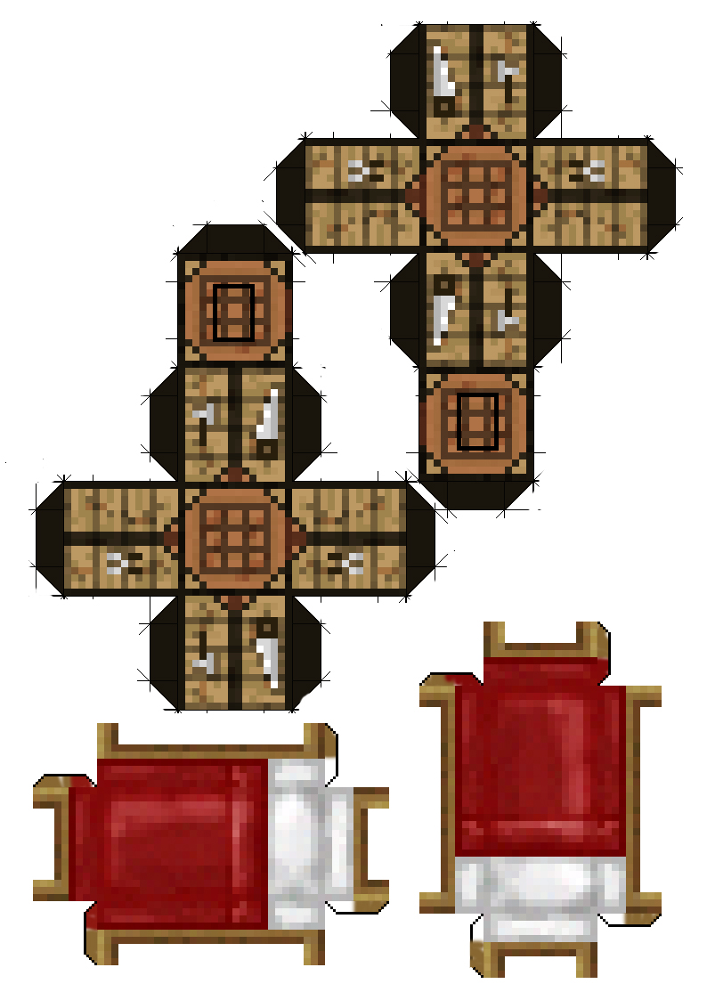 Mini At Least Papercraft Minecraft III (MesaCrafting Table & CamaBed)