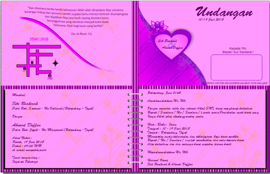 Desain Undangan Binder Mini
