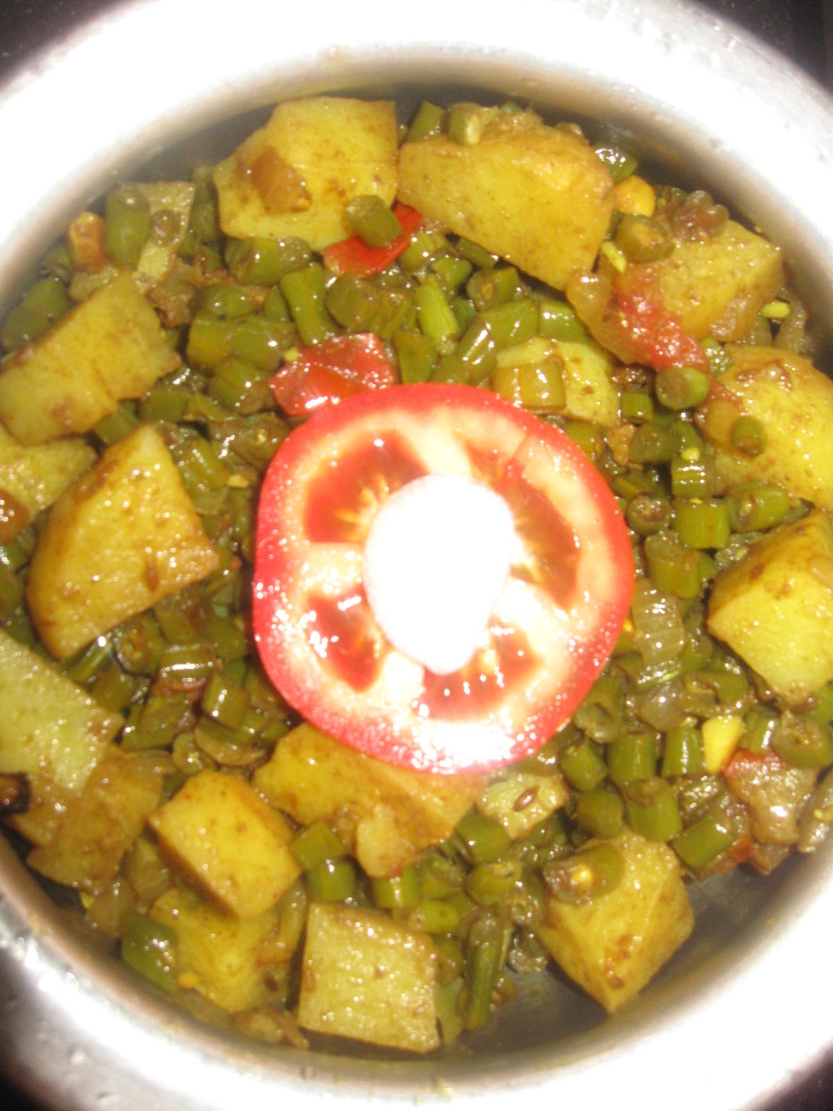 Indian Vegetarian Recipes French Bean Aloo Sabzi/ French Beans Potato