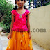 Mustard Skirt With Maggam Work Blouse