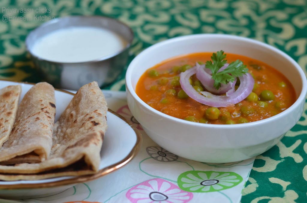 Green peas masala Side Dish for Roti I Camp in my Kitchen