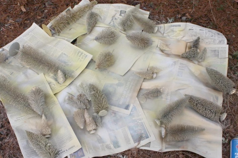 DIY Glittered Bottle Brush Trees Miss Kopy Kat