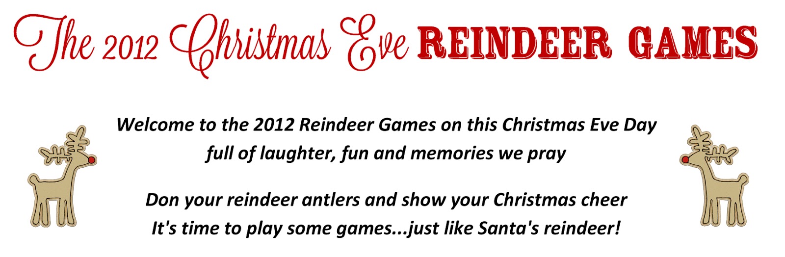 To infinity and beyond: The Reindeer Game The Christmas alternative  to The Pirate Game