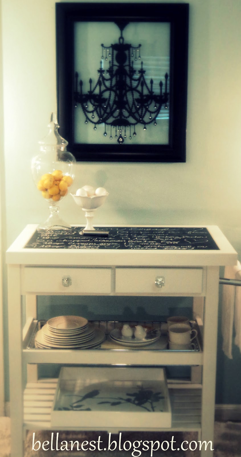 Bella Nest Rolling Cart Makeover