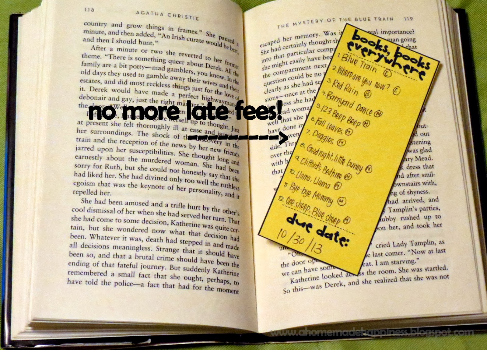 Happiness is Homemade No More Missing Library Books {or late fees}