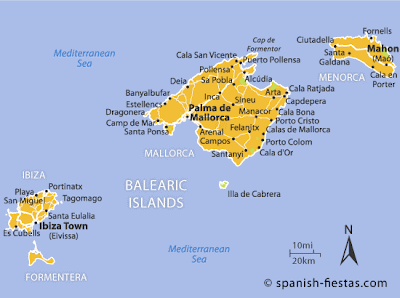 îles Baléares Carte de la ville