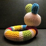 Playful Baby Loop Rattle Free crochet pattern
