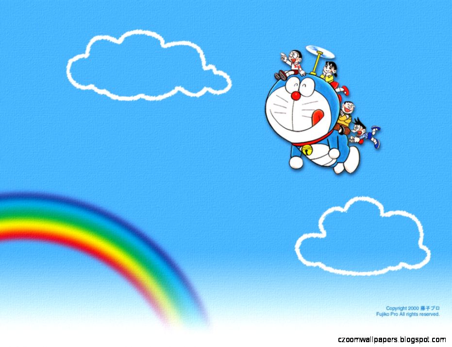 Doraemon Rainbow HD Wallpaper For Desktop background Doraemon Rainbow HD Wallpaper For Desktop background