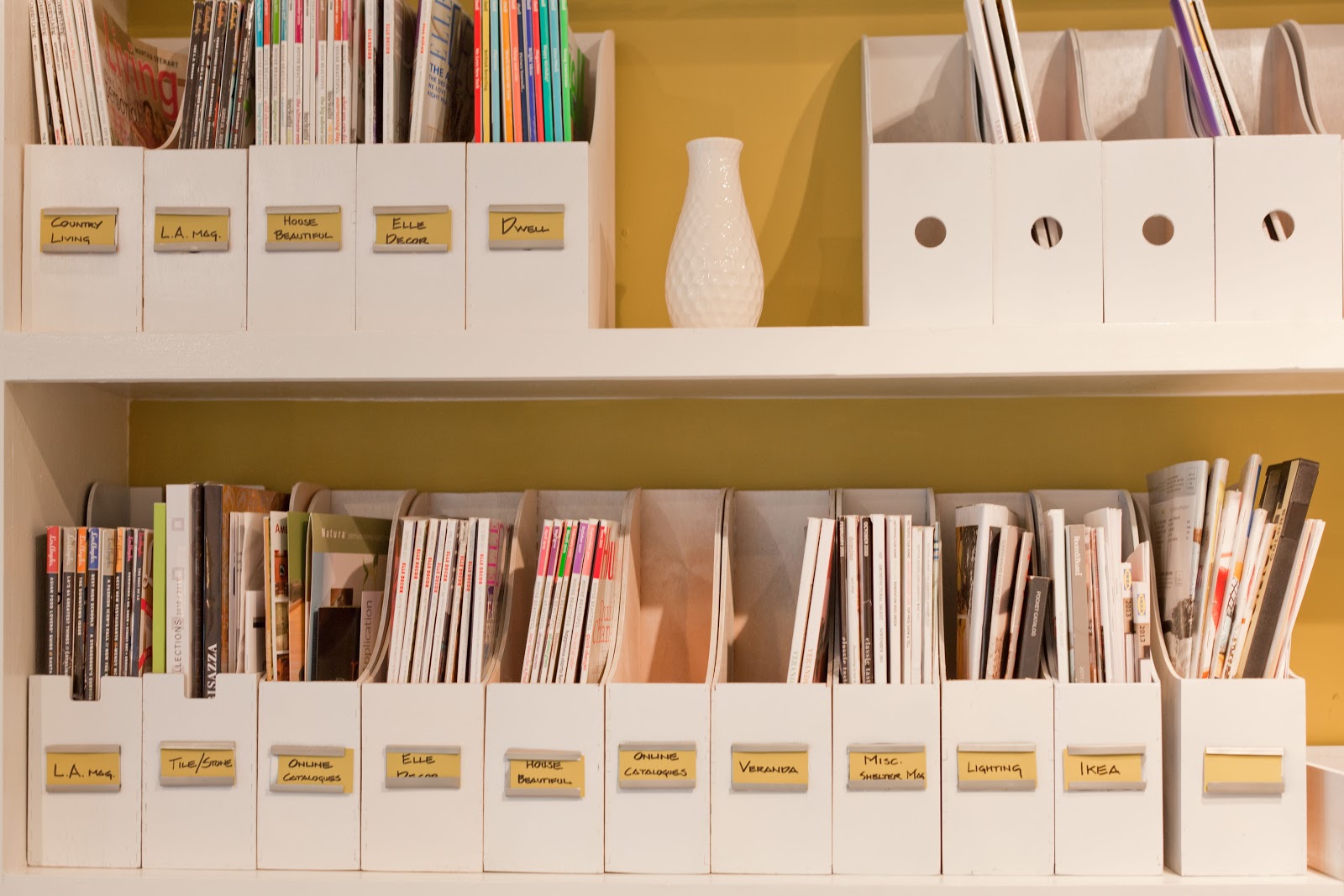 Rosa Beltran Design DIY LABELED MAGAZINE BOXES