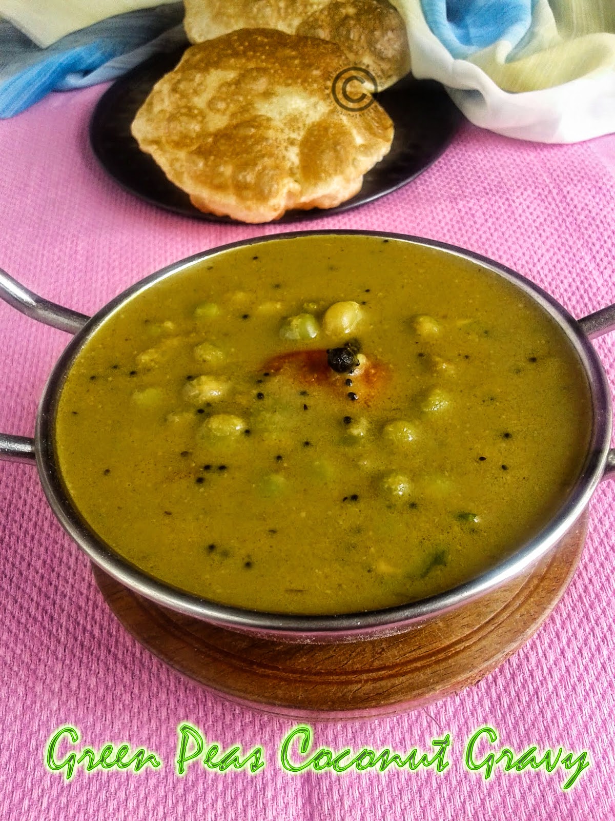 VIRUNTHU UNNA VAANGA GREEN PEAS COCONUT GRAVY I RESTAURANT STYLE GREEN