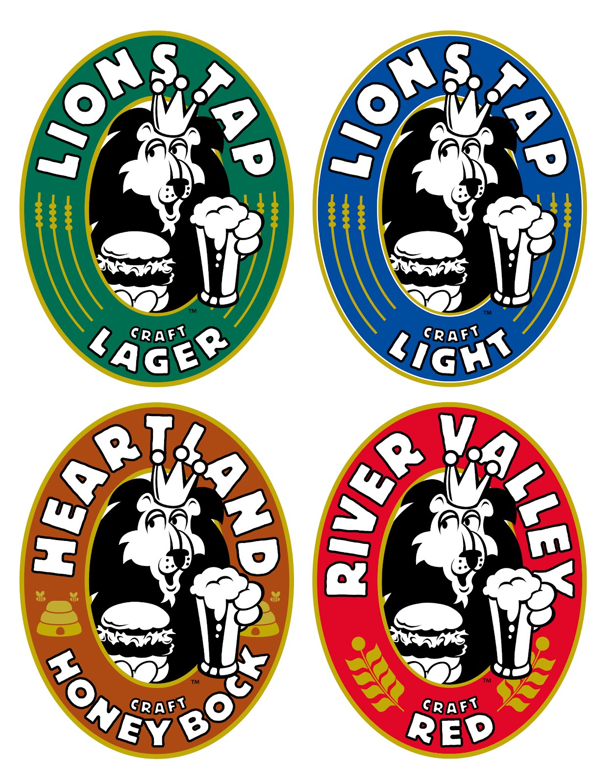 Mt. Holly Public Works Lions Tap Beer Labels