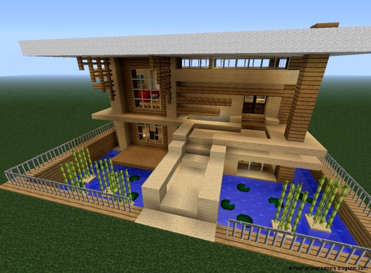 What is the title of this picture ? Minecraft House Design | Important Wallpapers