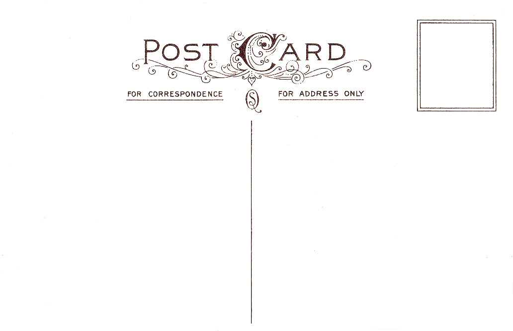 vintage postcard back template